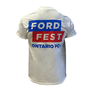 Ontario PC Get It Done / FORD FEST T-Shirt (White) - Back